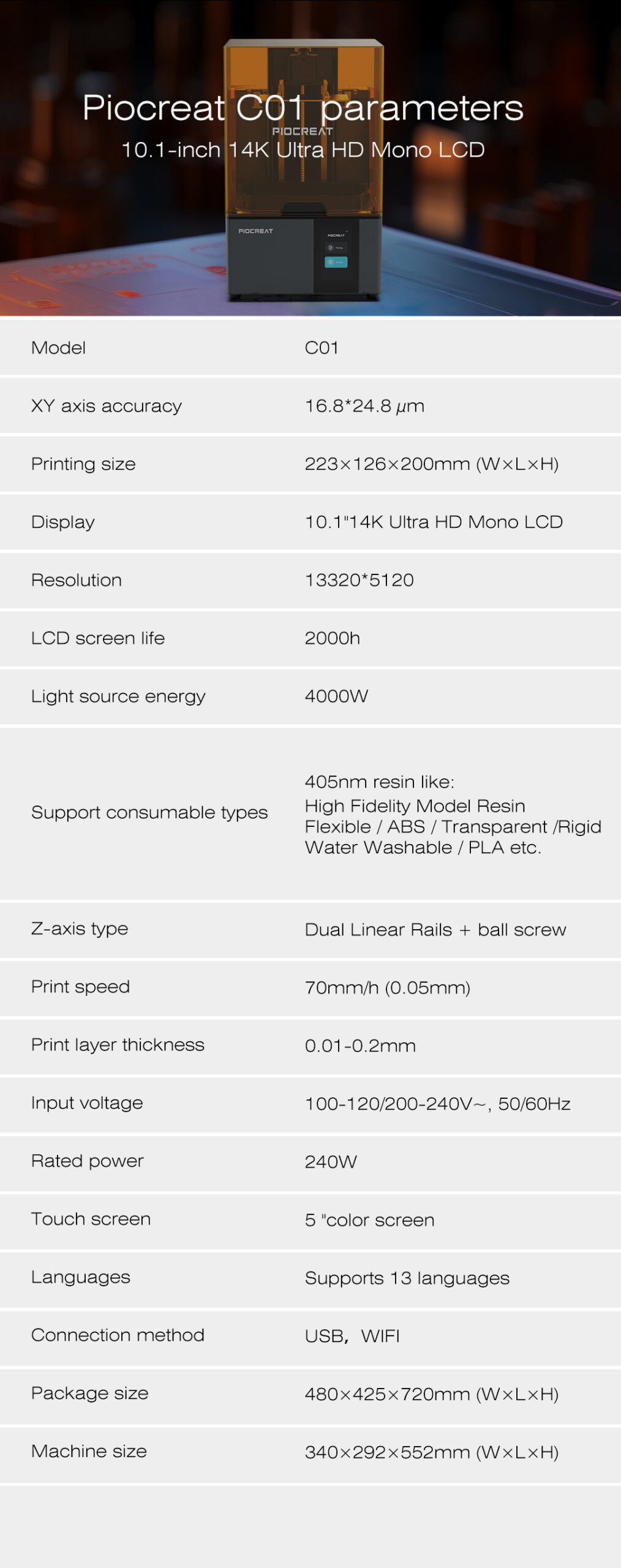 Creality C01 14K Dental LCD 3D Printer - Image 9