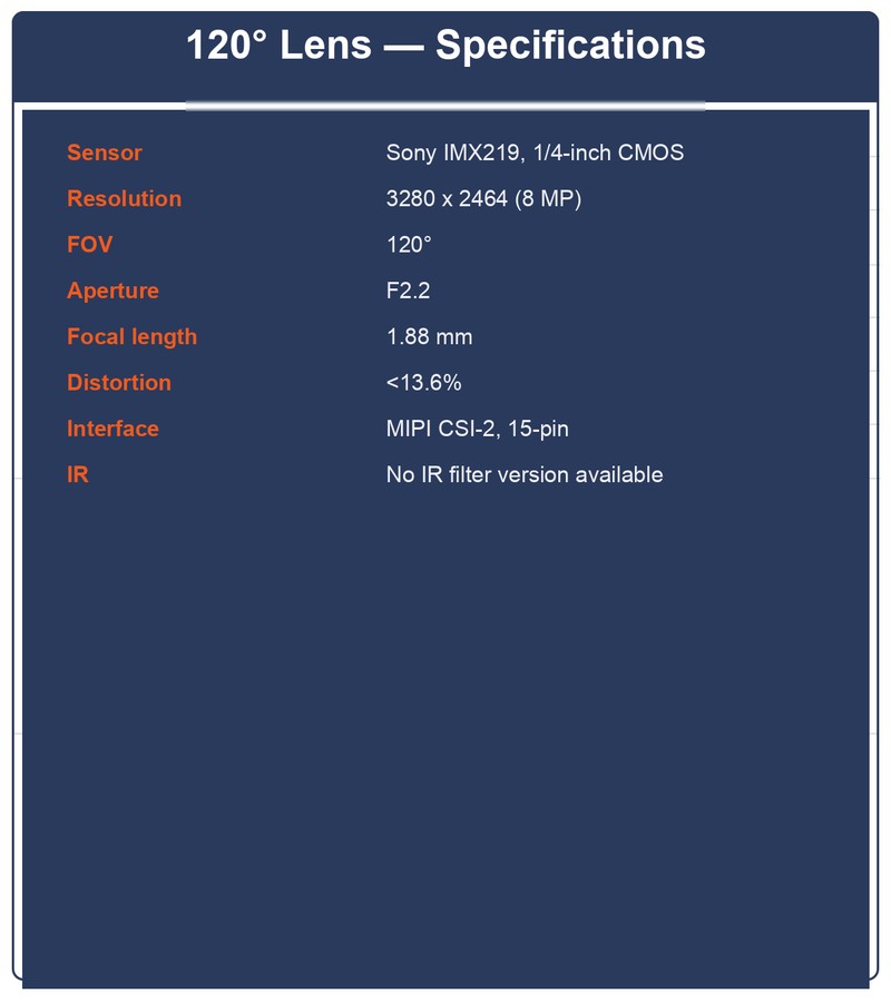RDK X5 MIPI Camera Module (IMX219, 77°/120°/160°) - Image 11